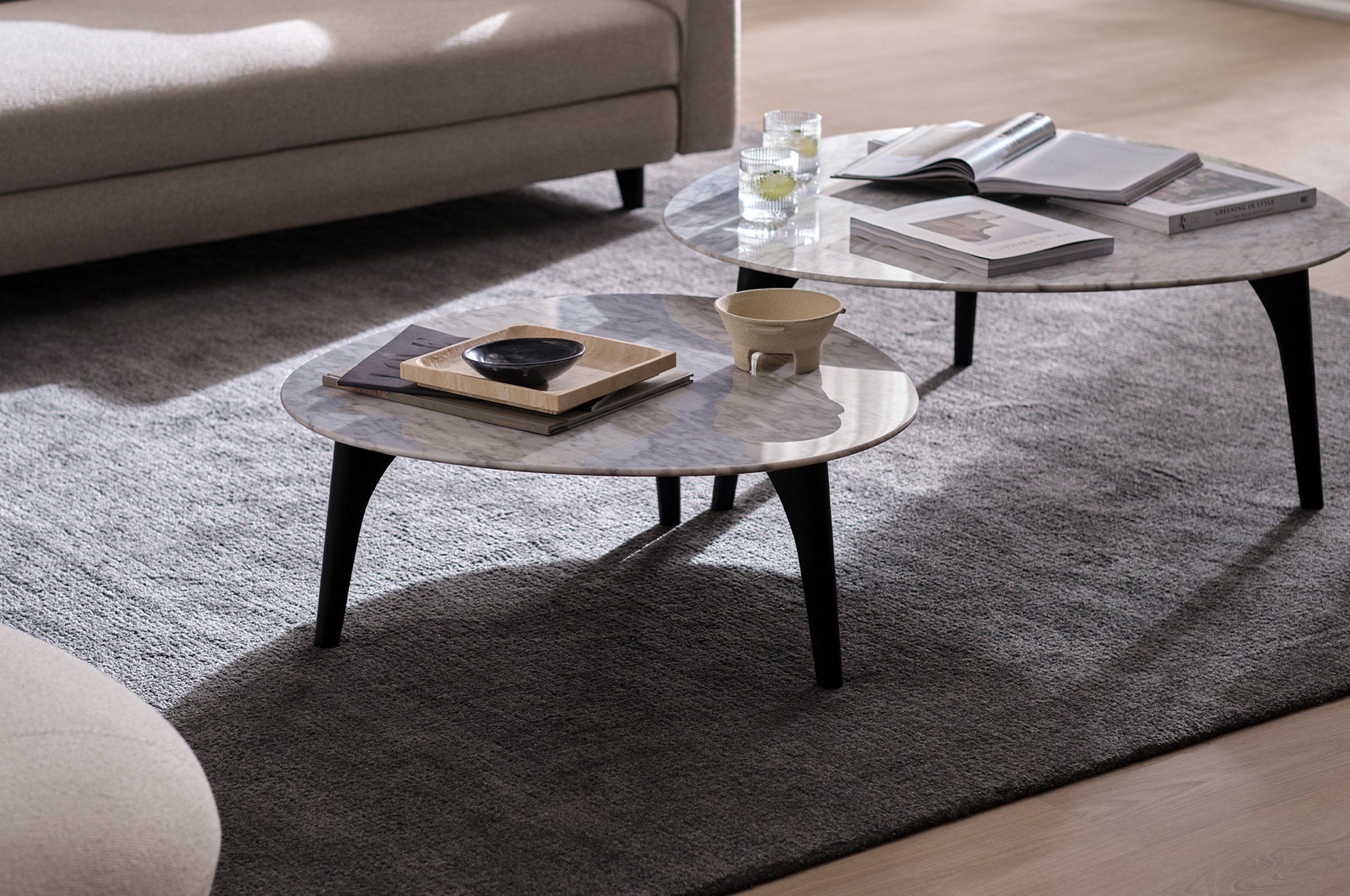 King living marble coffee table discount