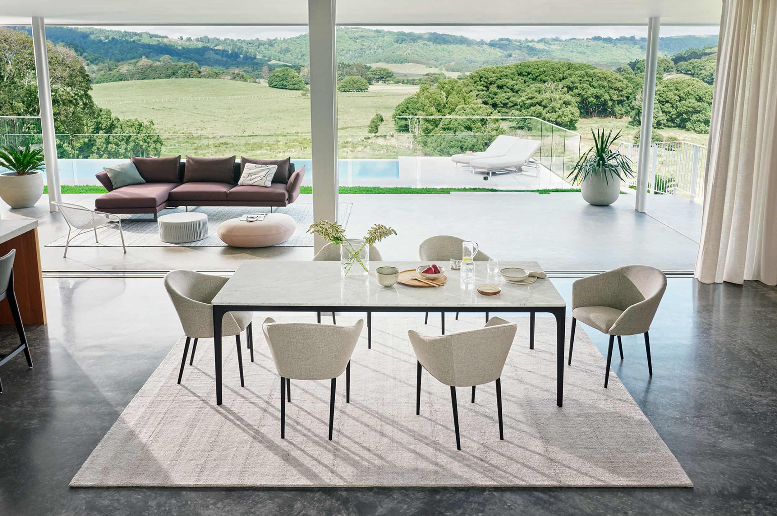 Quay Marble 8 Seater Dining Table King Living