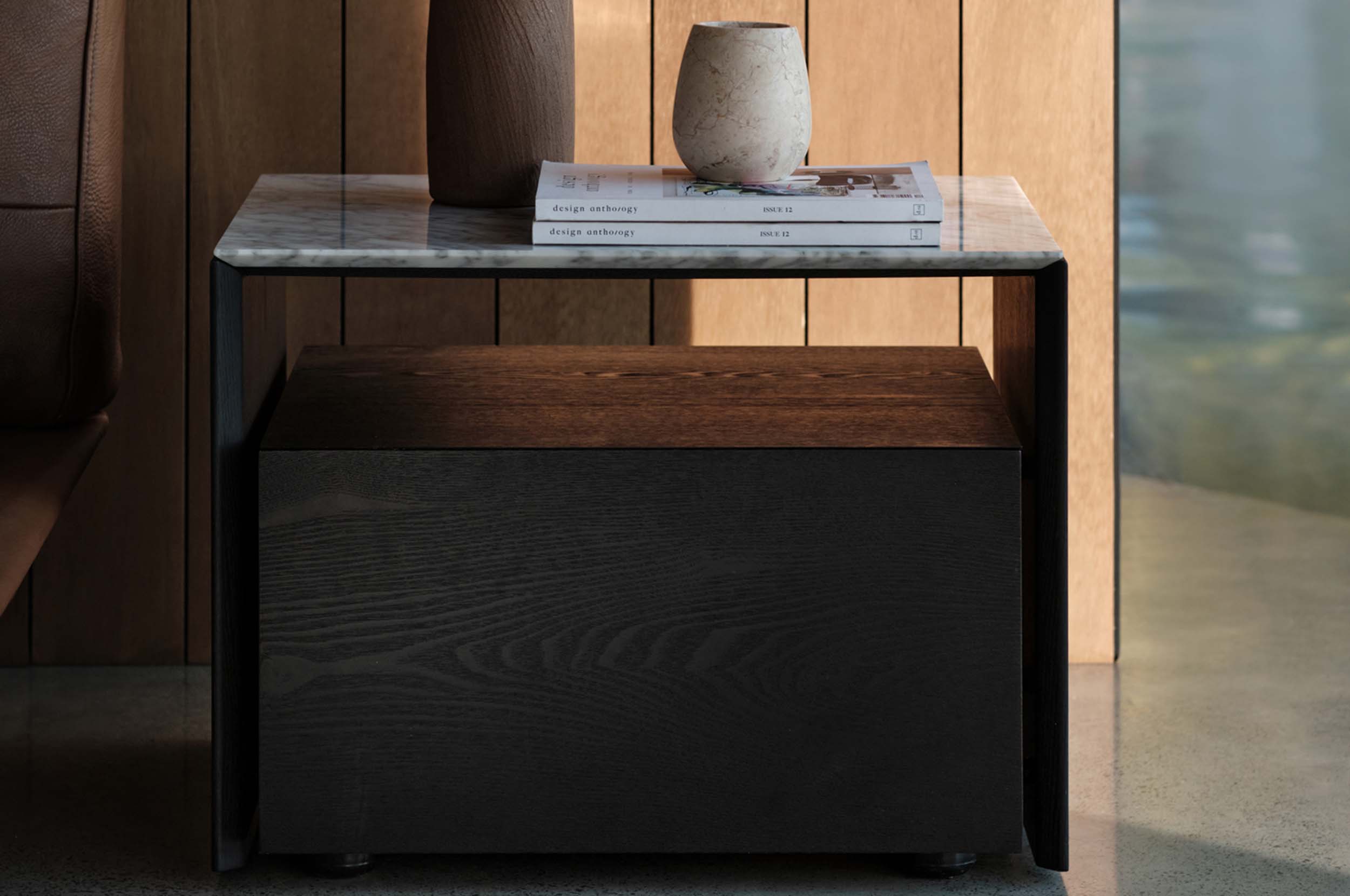 Serenade Marble Bedside Table 550 King Living