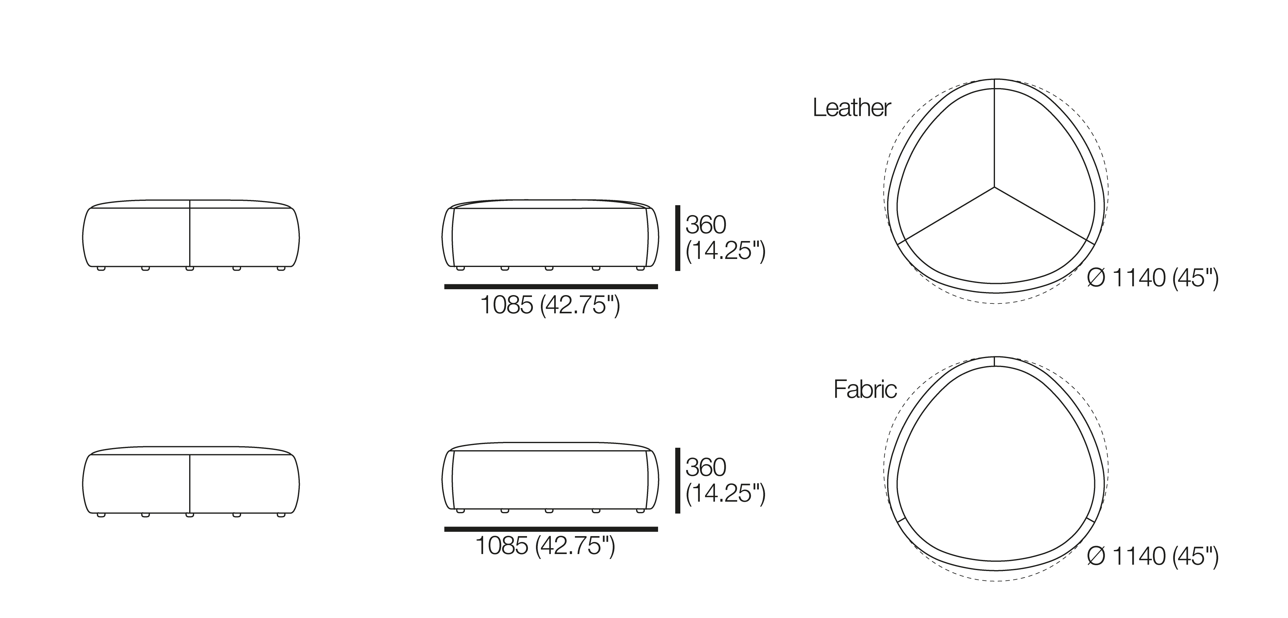 Crescent Ottoman Ottomans Living Shop King Living